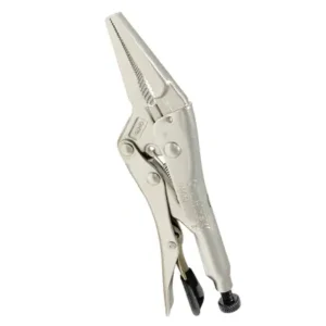 Pinza de presión cromada nariz larga de 6"