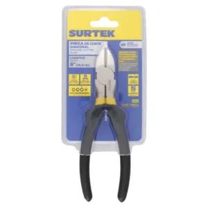 Pinza para electricista con mango rubber grip corte diagonal de 6"