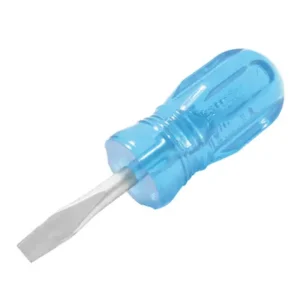 Destornillador con mango azul, tipo trompo punta plana 1/4" x 1-1/2"