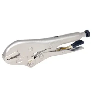 Pinza de presión cromada quijada recta de 7"