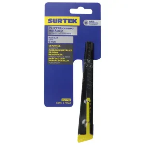 Cutter con cuerpo metálico de9 mm, cambio automático de navaja