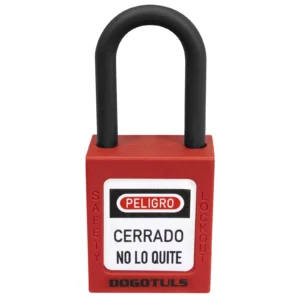 CANDADO BLOQUEO ROJO NY GANCHO NYLON