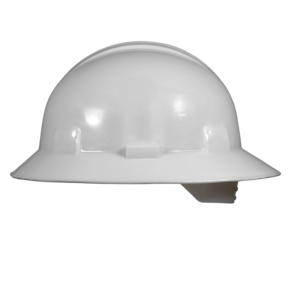 Casco dieléctrico de ala ancha.